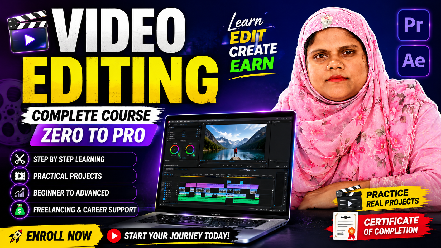 Video Editing Mastery – Beginner to Advanced